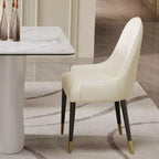 Grande Table à Manger Rectangulaire Okak, Table de Cuisine en Pierre Frittée Composite et Verre Trempé avec Base en Acier Carbone pour Grande Famille