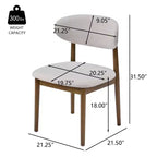Chaise de salle à manger rembourrée Christopher Knight Home Bulwarth en bois d'hévéa de style Mid-Century avec dossier incurvé (lot de 2)