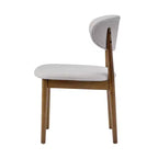 Chaise de salle à manger rembourrée Christopher Knight Home Bulwarth en bois d'hévéa de style Mid-Century avec dossier incurvé (lot de 2)