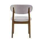 Chaise de salle à manger rembourrée Christopher Knight Home Bulwarth en bois d'hévéa de style Mid-Century avec dossier incurvé (lot de 2)