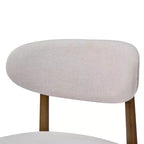 Chaise de salle à manger rembourrée Christopher Knight Home Bulwarth en bois d'hévéa de style Mid-Century avec dossier incurvé (lot de 2)