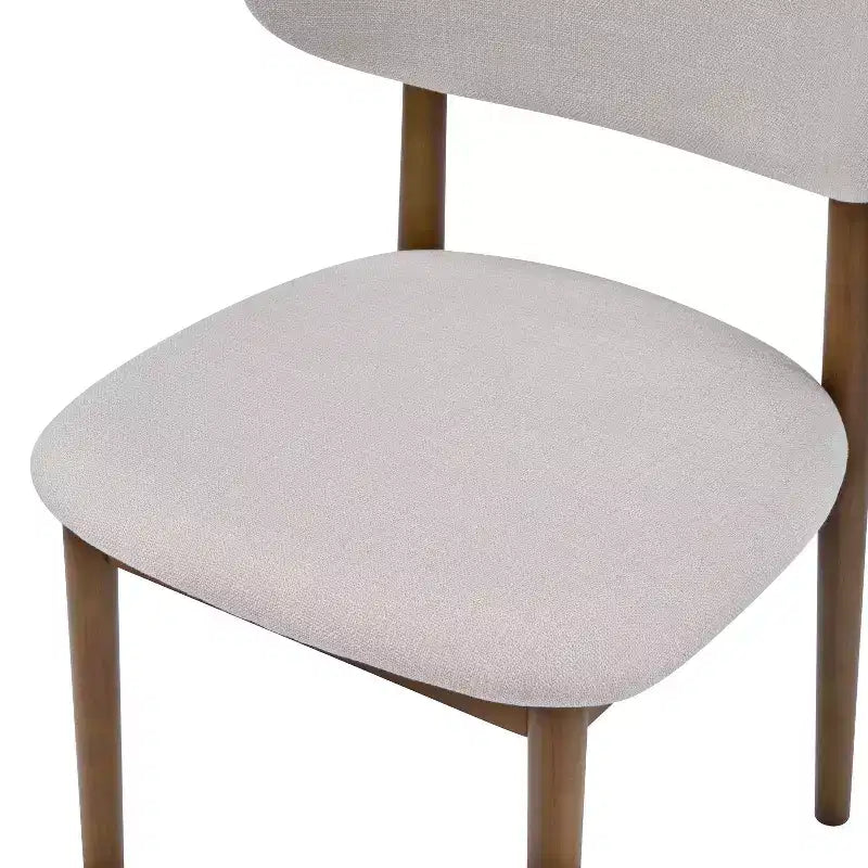Chaise de salle à manger rembourrée Christopher Knight Home Bulwarth en bois d'hévéa de style Mid-Century avec dossier incurvé (lot de 2)