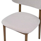 Chaise de salle à manger rembourrée Christopher Knight Home Bulwarth en bois d'hévéa de style Mid-Century avec dossier incurvé (lot de 2)