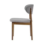 Chaise de salle à manger rembourrée Christopher Knight Home Bulwarth en bois d'hévéa de style Mid-Century avec dossier incurvé (lot de 2)