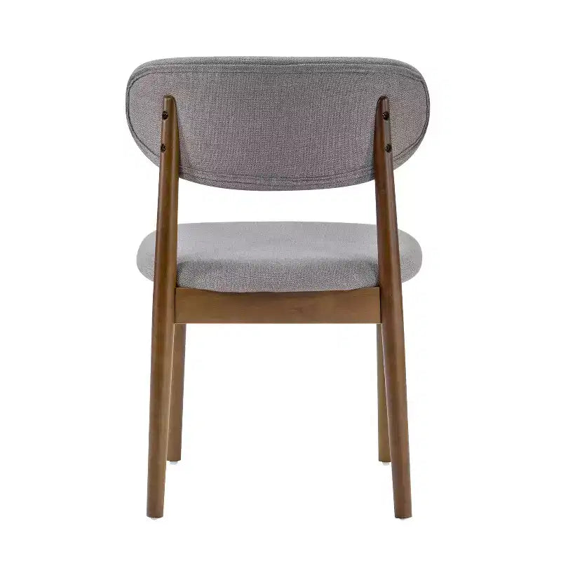 Chaise de salle à manger rembourrée Christopher Knight Home Bulwarth en bois d'hévéa de style Mid-Century avec dossier incurvé (lot de 2)