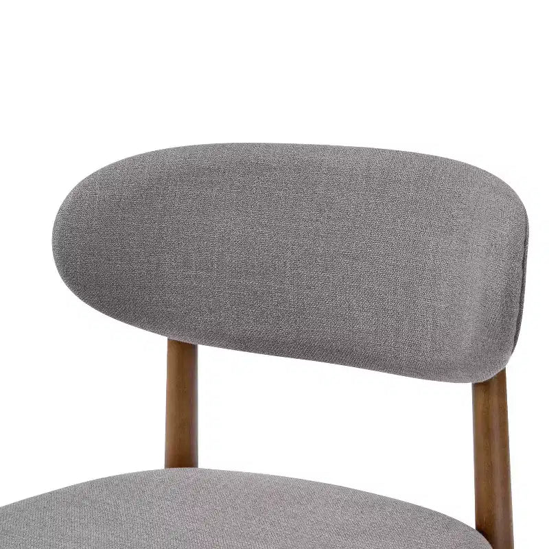 Chaise de salle à manger rembourrée Christopher Knight Home Bulwarth en bois d'hévéa de style Mid-Century avec dossier incurvé (lot de 2)