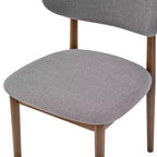 Chaise de salle à manger rembourrée Christopher Knight Home Bulwarth en bois d'hévéa de style Mid-Century avec dossier incurvé (lot de 2)