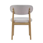 Chaise de salle à manger rembourrée Christopher Knight Home Bulwarth en bois d'hévéa de style Mid-Century avec dossier incurvé (lot de 2)