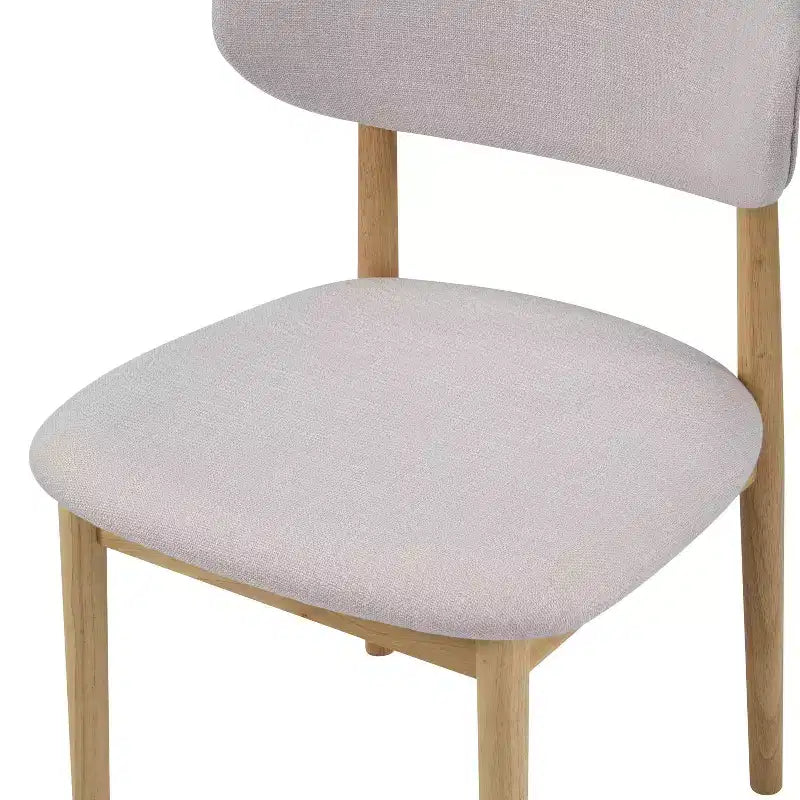 Chaise de salle à manger rembourrée Christopher Knight Home Bulwarth en bois d'hévéa de style Mid-Century avec dossier incurvé (lot de 2)