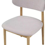 Chaise de salle à manger rembourrée Christopher Knight Home Bulwarth en bois d'hévéa de style Mid-Century avec dossier incurvé (lot de 2)