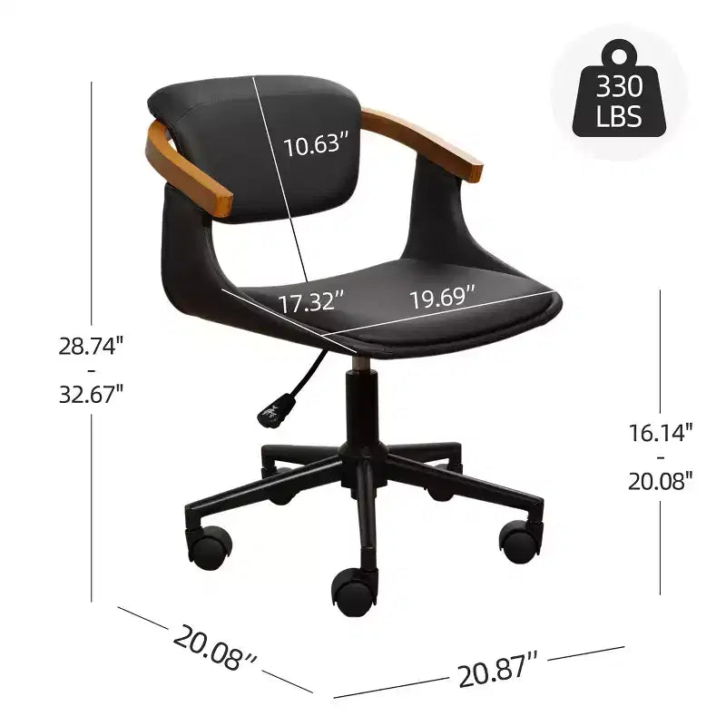 Chaise de bureau pivotante Art Leon