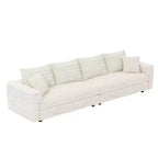 MAYEERTY Canapé moderne confortable rembourré Cloud avec assise profonde et coussins moelleux pour salon, chambre, bureau, beige