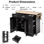 Chariot de Rangement de Cuisine CLIHOME avec Organisateur d'Armoire Coulissant à 3 Niveaux, Îlot de Cuisine Roulant sur Roues avec Porte-Serviettes, 2 Tiroirs