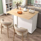Chariot de Rangement de Cuisine CLIHOME avec Organisateur d'Armoire Coulissant à 3 Niveaux, Îlot de Cuisine Roulant sur Roues avec Porte-Serviettes, 2 Tiroirs
