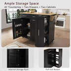 Chariot de Rangement de Cuisine CLIHOME avec Organisateur d'Armoire Coulissant à 3 Niveaux, Îlot de Cuisine Roulant sur Roues avec Porte-Serviettes, 2 Tiroirs