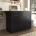 CLIHOME Kitchen Storage Cart with 3 Tier Pull Out Cabinet Organizer, Rolling Kitchen Island on Wheels with Towel Rack, 2 Drawers