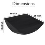 Table basse Royal Hampton | Plateau carré de 36 po | Base tambour arrondie fabriquée à la main | Bois de manguier