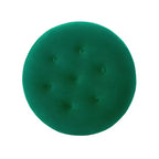 Jennifer Taylor Home Pouf d'appoint rembourré rond Yolanda 24, velours pêche orangé avec garniture dorée