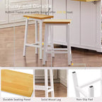 Grand îlot de cuisine roulant CLIHOME avec 2 tabourets de bar, prise de courant, porte de rangement interne, 5 étagères latérales ouvertes