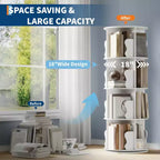 Étagère tournante à 4 niveaux, étagère d'angle pivotante pour petits espaces, tour de rangement rotative à 360°, bibliothèque verticale tournante