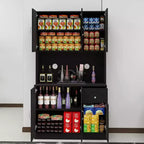 Okak 71 Meuble de Buffet Autoportant avec Rangement, Armoire de Garde-Manger Moderne, Desserte avec Support pour Micro-ondes pour Cuisine Salon