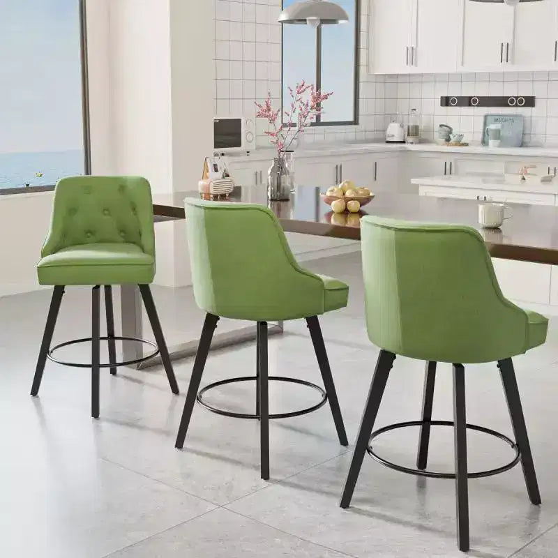 Tabouret de bar pivotant à 360° élégant avec coussin moelleux et construction robuste