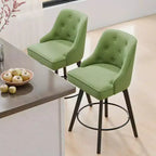 Tabouret de bar pivotant à 360° élégant avec coussin moelleux et construction robuste