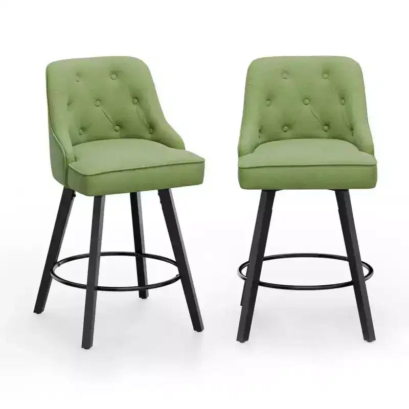 Tabouret de bar pivotant à 360° élégant avec coussin moelleux et construction robuste