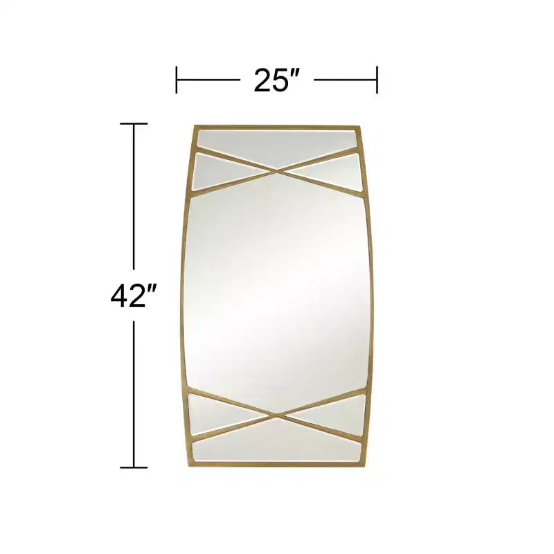 Miroir Mural Rectangulaire Uttermost Double Cross Or 23 1/4 x 42
