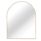 Miroir mural de salle de bain arqué Whisen 30x40 pouces, verre HD premium, cadre en aluminium brossé