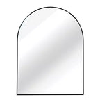 Miroir mural de salle de bain arqué Whisen 30x40 pouces, verre HD premium, cadre en aluminium brossé