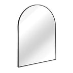 Miroir mural de salle de bain arqué Whisen 30x40 pouces, verre HD premium, cadre en aluminium brossé