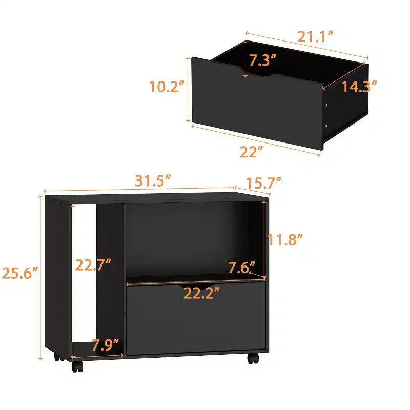 Famapy Mobile Noir Sous - Bureau Organisateur Rangement Gaming - Organiseur Compact pour Consoles PS, Jeux & Accessoires