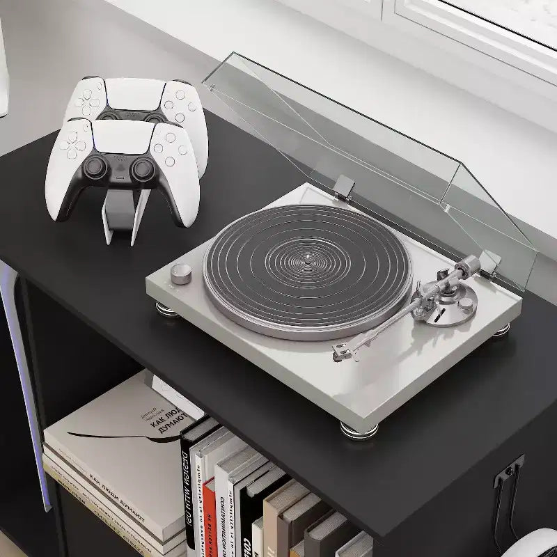 Famapy Mobile Noir Sous - Bureau Organisateur Rangement Gaming - Organiseur Compact pour Consoles PS, Jeux & Accessoires