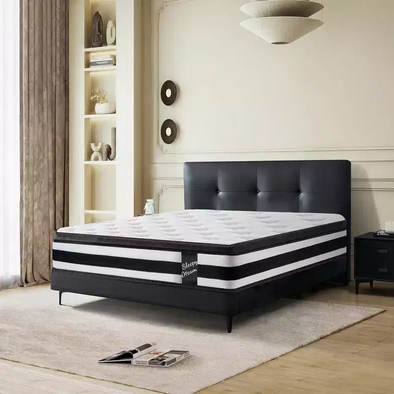 GDFStudio Cecil 12 Breathable Memory Foam Knitted Cover Individual Pocket Hybrid Mattress with Euro Top