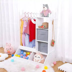 Meuble de rangement pour déguisements de filles - Comprend lumière, miroir, penderie et bac de rangement