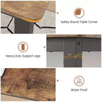 Bureau informatique 160 cm - Grande table d'écriture avec pieds en métal, bureau en bois noir pour la maison/le bureau, poste de travail multifonctionnel