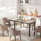 Bureau informatique 160 cm - Grande table d'écriture avec pieds en métal, bureau en bois noir pour la maison/le bureau, poste de travail multifonctionnel