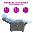 vidaXL Fauteuil inclinable de relaxation réglable et confortable en tissu pour cinéma maison