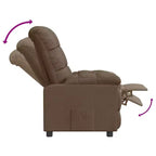 vidaXL Fauteuil inclinable de relaxation réglable et confortable en tissu pour cinéma maison