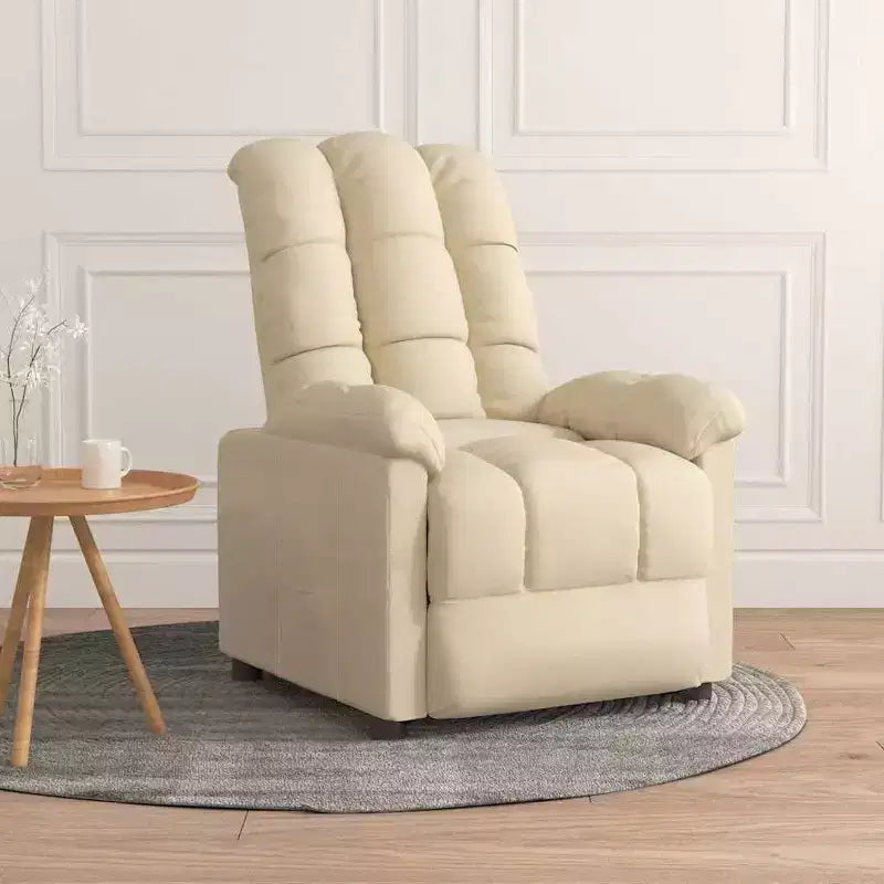 vidaXL Fauteuil inclinable de relaxation réglable et confortable en tissu pour cinéma maison