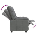 vidaXL Fauteuil inclinable de relaxation réglable et confortable en tissu pour cinéma maison