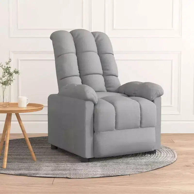 vidaXL Fauteuil inclinable de relaxation réglable et confortable en tissu pour cinéma maison