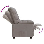 vidaXL Fauteuil inclinable de relaxation réglable et confortable en tissu pour cinéma maison