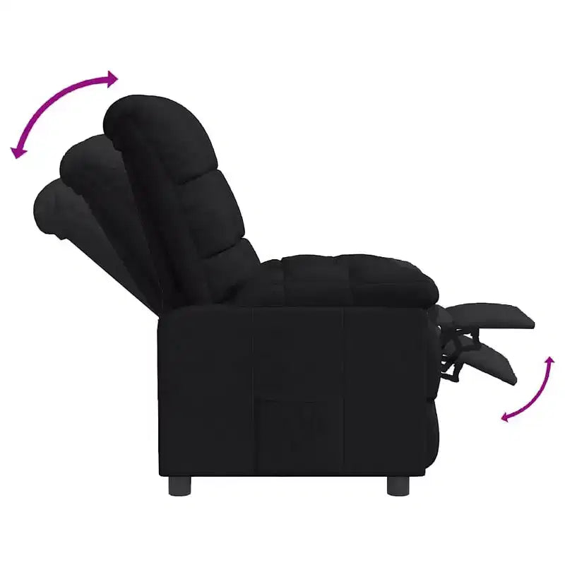 vidaXL Fauteuil inclinable de relaxation réglable et confortable en tissu pour cinéma maison