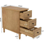 Table d'appoint Lantine en bois massif, table d'appoint étroite entièrement assemblée avec tiroirs, table de chevet pré-assemblée pour le salon