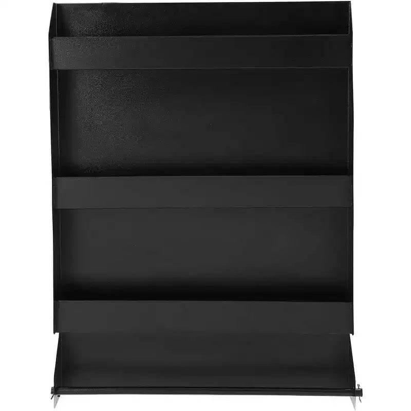 Meuble de Rangement Mural 3 Niveaux avec Support pour Rouleau d'Essuie-Tout - Armoire à Outils pour Garage/Remorque, Noir