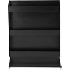 Meuble de Rangement Mural 3 Niveaux avec Support pour Rouleau d'Essuie-Tout - Armoire à Outils pour Garage/Remorque, Noir