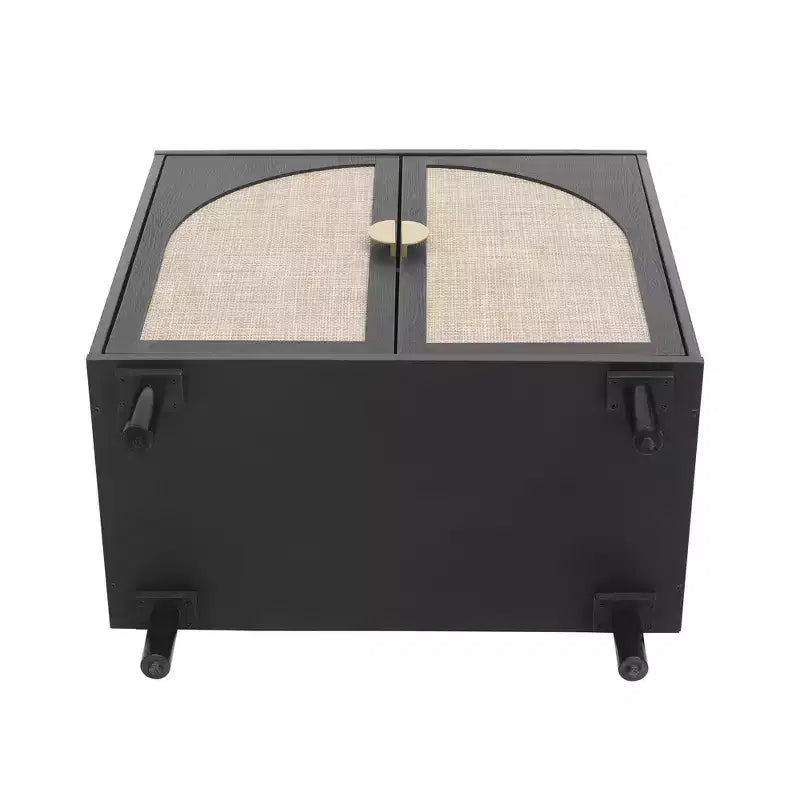 Buffet de salle à manger en bois Okak, meuble de rangement décoratif avec 2 portes et étagères réglables, console pour cuisine/salon/salle à manger