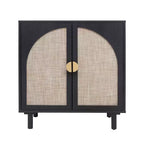 Buffet de salle à manger en bois Okak, meuble de rangement décoratif avec 2 portes et étagères réglables, console pour cuisine/salon/salle à manger